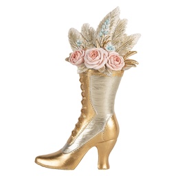 [6PR5638] Decoration Shoe Gold colored 14x7x22 cm