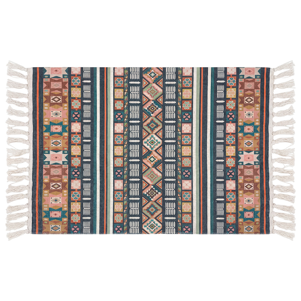 Bodenmatte Beige Blau 60x90 cm