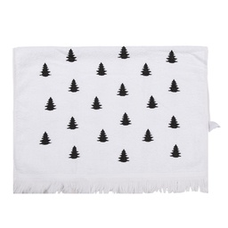 [CTBWX] Guest Towel White Black 40x66 cm