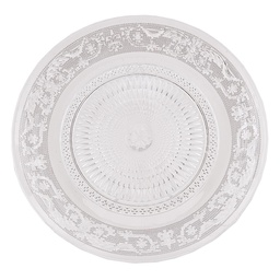 [6GL0223] Tableware Diner Plate Transparent Ø 23x1 cm