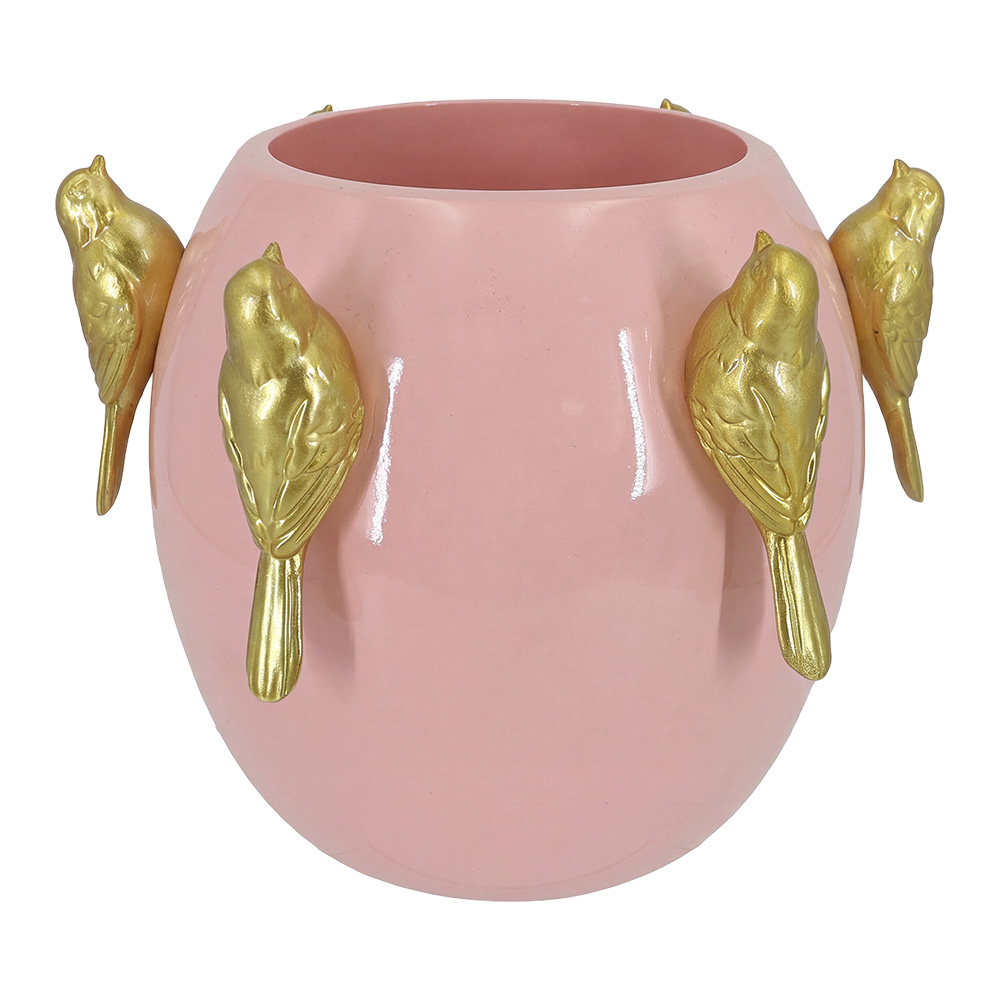 Decoratie bloempot 18x18x17 cm