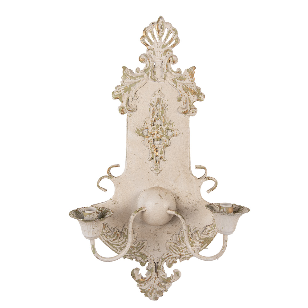 Wandlampe Beige Grün 40x18x70 cm E14/max 2x25W