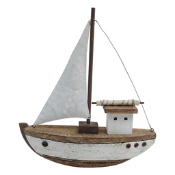 [6H2518] Decoratie model boot 28x7x31 cm