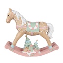 Décoration Cheval à bascule Beige Rose 41x10x37 cm