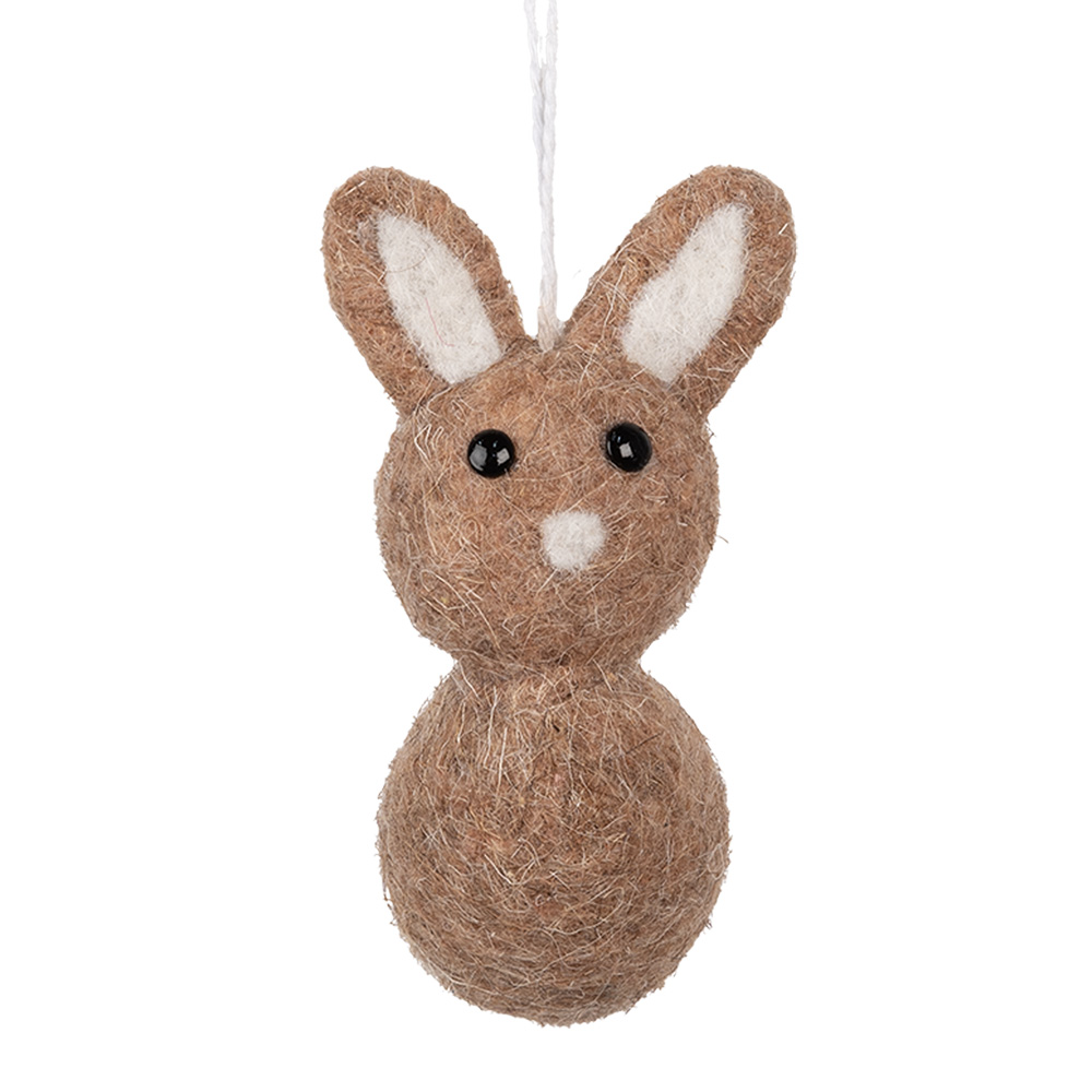 Decoratie hanger konijn 6x7x12 cm