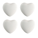Doorknob set of 4 White Ø 4x3/6 cm