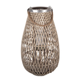[5RO0105M] Lanterna Decorative Beige Ø 31x50 cm
