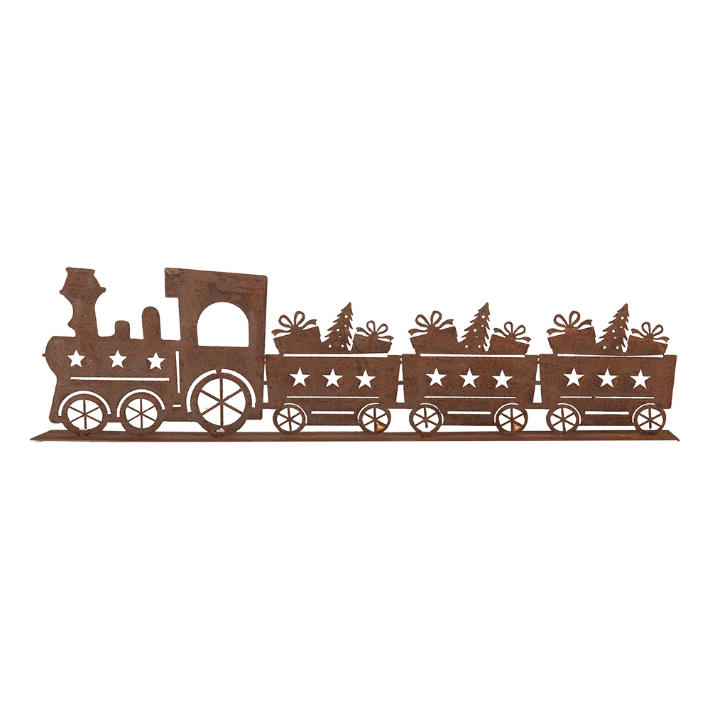 Decoratie trein 34x5x10 cm