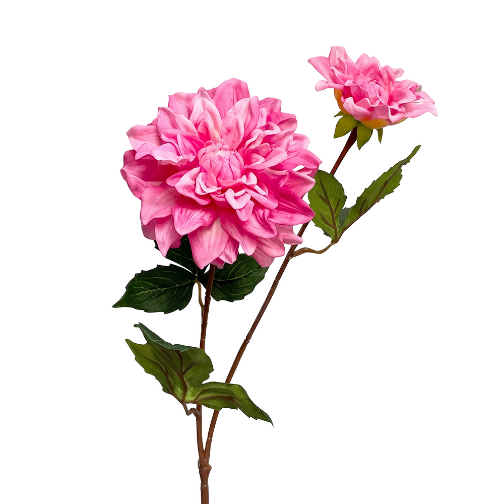 Deko Ast mit Blumen Rosa Grün 60 cm