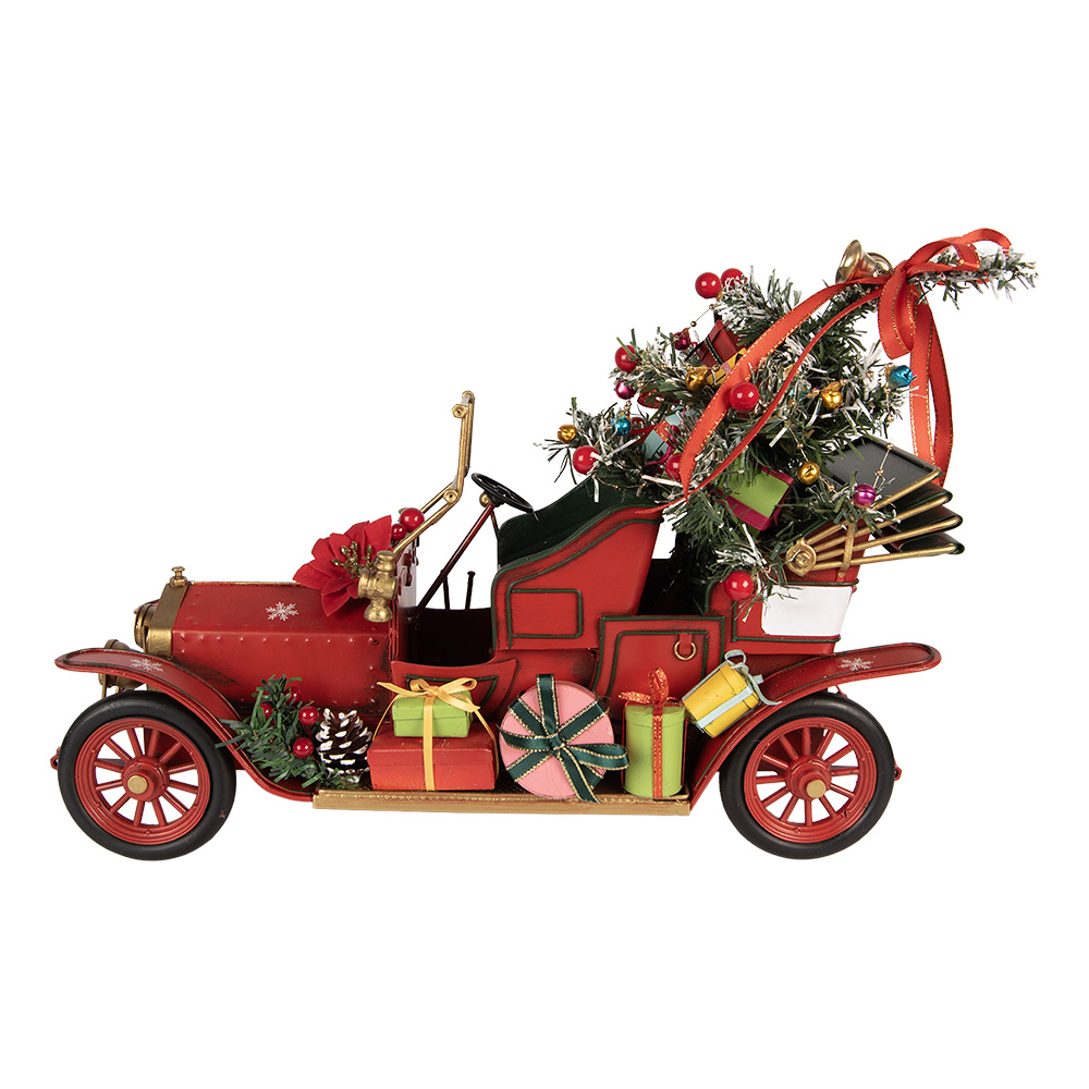 Decoratie auto met kerstdecoratie 38x16x27 cm