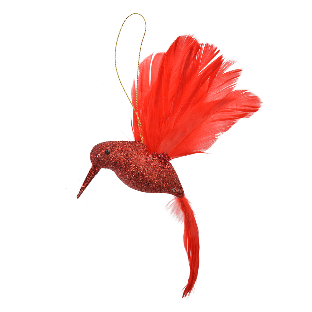Décoration de Noël Pendentif Oiseau Rouge 22x5x15 cm