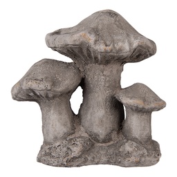 [6TE0569] Dekoration Pilze Grau 16x12x15 cm