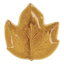 [6CE2151] Scodella Foglia Giallo 14x13x2 cm