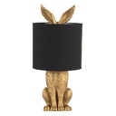 Tischlampe Kaninchen Goldfarbig, Schwarz Ø 20x43 cm E27/max 1x60W
