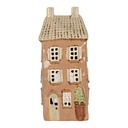 Waxinelichthouder huis 12x9x28 cm
