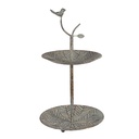 Alzatina 2 Livelli Verde Marrone Ø 26x48 cm
