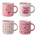 Tasses (set de 4) Blanc Rose 10x9x7 cm / 380 ml
