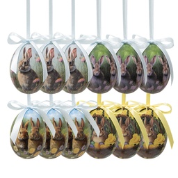 [65904] Pendentif décoratif uf (set 12) Multicolore Ø 4x5 cm