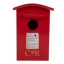 Maison d'oiseau Rouge Blanc 14x12x21 cm