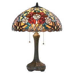 [5LL-5389] Lampada parete Tiffany Rosso, Blu Ø 46x64 cm E27/max 2x60W