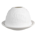 Portacandele Bianco Ø 12x8 cm