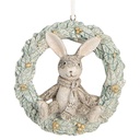 Decorative Hanger Rabbit Grey Green 8x3x8 cm