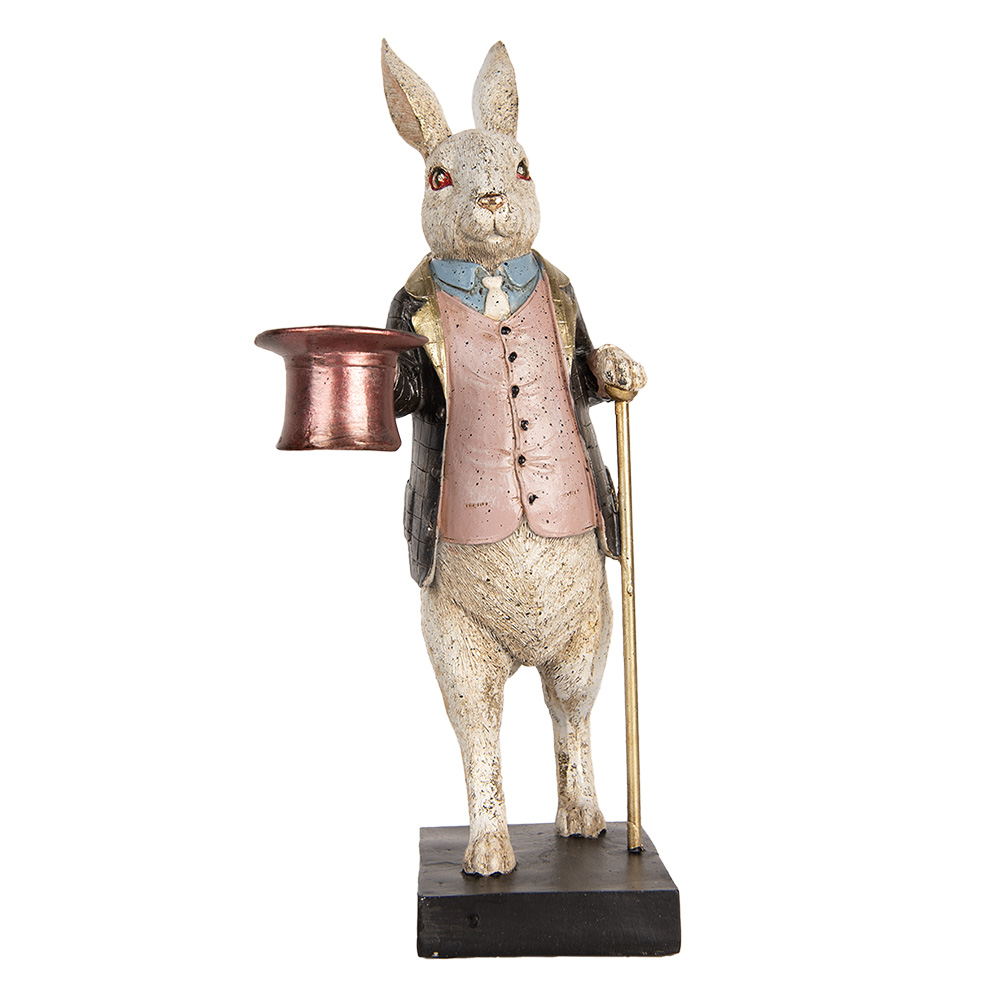 Decoratie konijn 17x14x33 cm