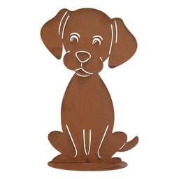 [6Y6137] Deko Hund Braun 16x13x25 cm