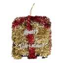 Decoratie hanger cadeautje 9x9x10 cm