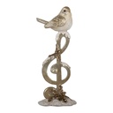 Deko Vogel Beige 6x5x16 cm