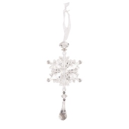 [66648] Decoratie hanger sneeuwvlok 7x2x15 cm