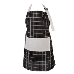 [KT041.057] Tablier de cuisine Noir Beige 69x68 cm