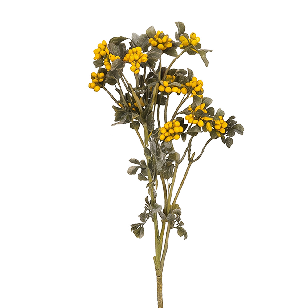 Deko Ast mit Blumen Gelb 67 cm