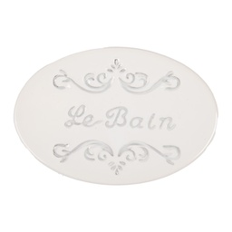 [6CE1995] Porte-savon Blanc 13x9x3 cm