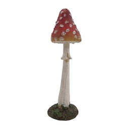 [6PR6493] Decorazione Fungo Rosso Bianco Ø 4x13 cm