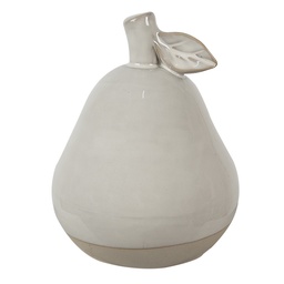 [6CE1593M] Decorazione Pera Beige Ø 11x13 cm