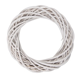 [6RO0600SW] Decoration Couronne Blanc Ø 30x6 cm