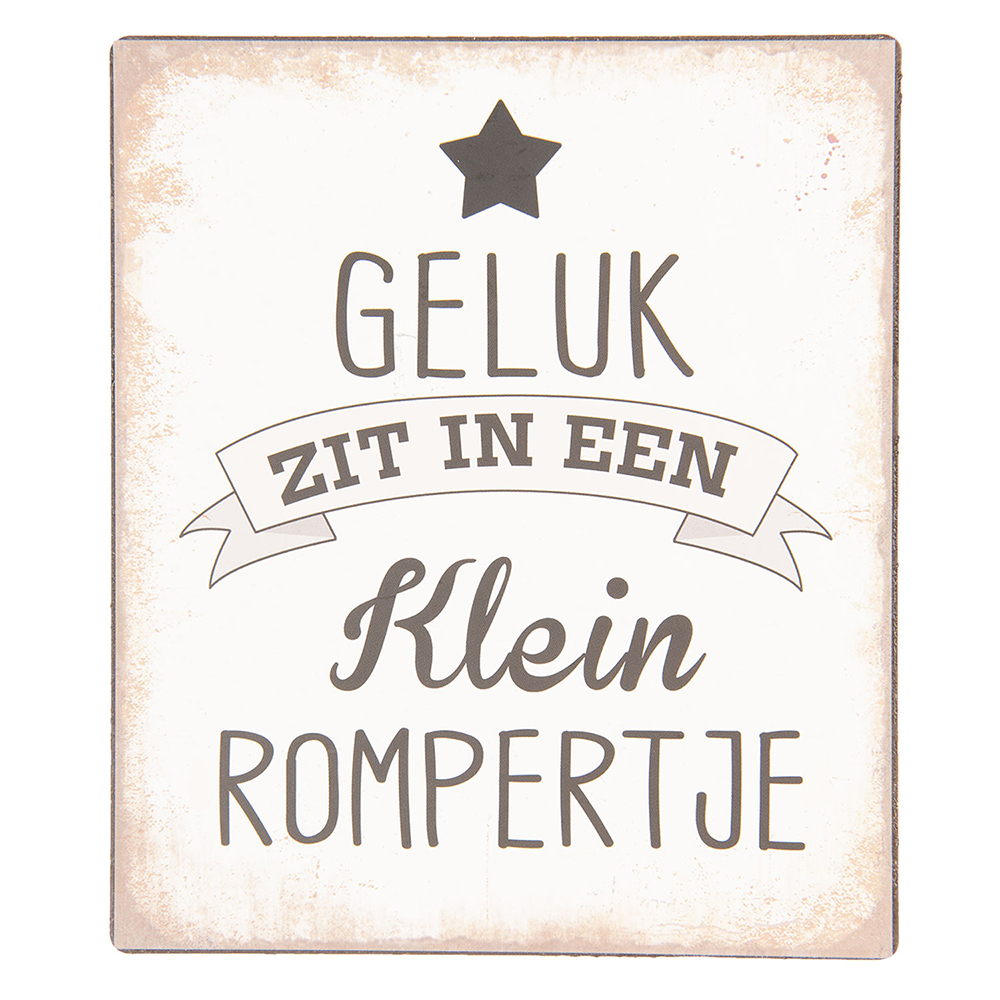 Tableau de texte Beige Noir 13x1x15 cm