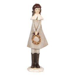 [6PR5396] Décoration Enfant Gris Marron 10x8x30 cm