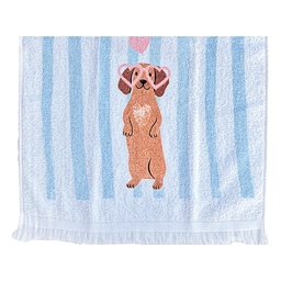 [CT046] Guest Towel White Pink 40x66 cm