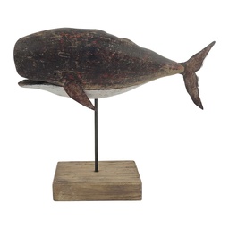 [6H2520] Decoratie walvis 27x8x21 cm