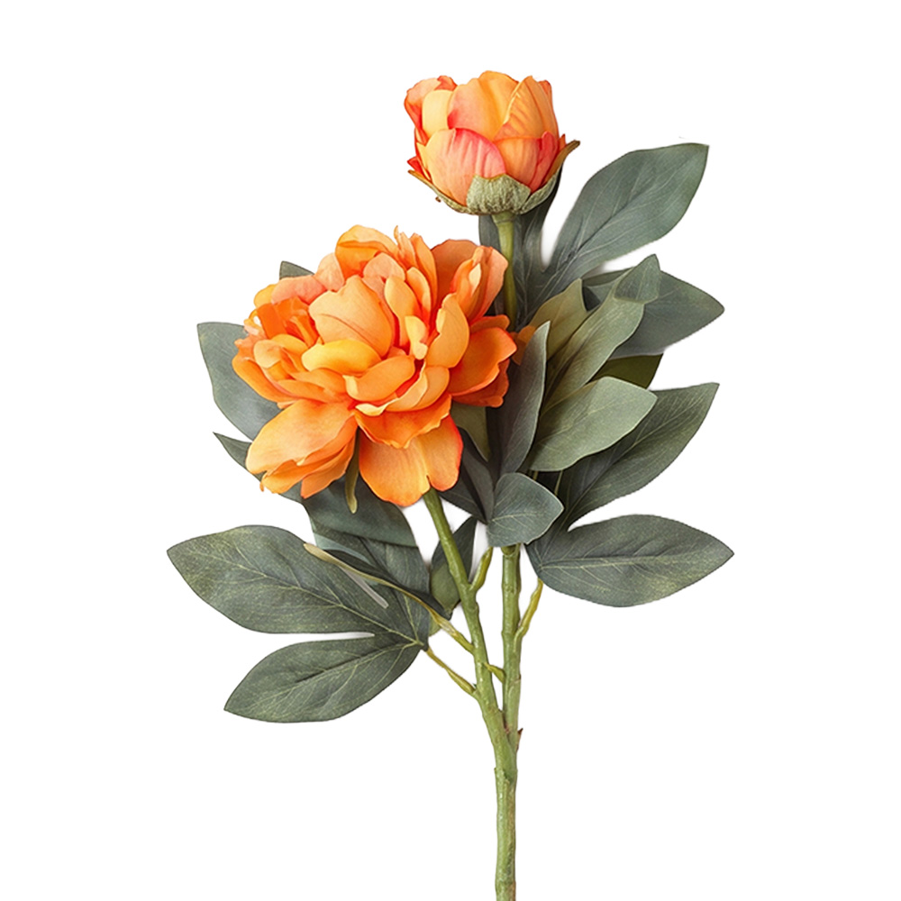 Decorative branch with flowers Orange Green 73 cm