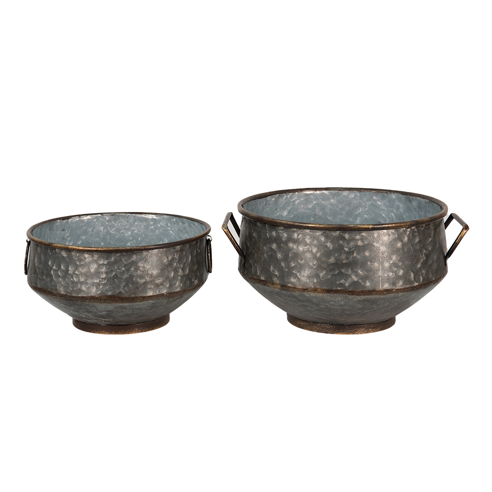 Decoratie bloempot (2) 40x35x20 / 32x31x15 cm