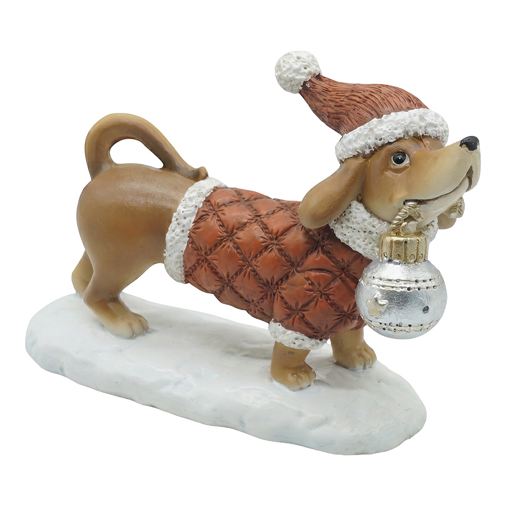 Decoratie hond (teckel) 12x5x9 cm