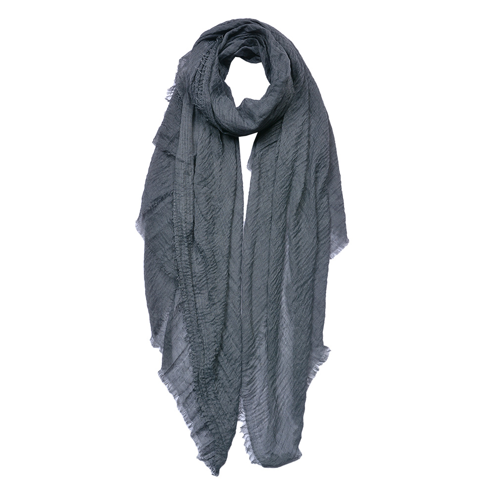 Schal Damen Muster Grau 90x180 cm