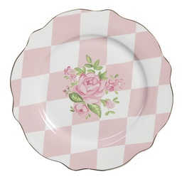 [SWRDP] Assiette pour le Petit Déjeuner Rose Ø 20x2 cm