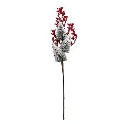 [66655] Weihnachtsdeko Rot Weiß 14x6x60 cm