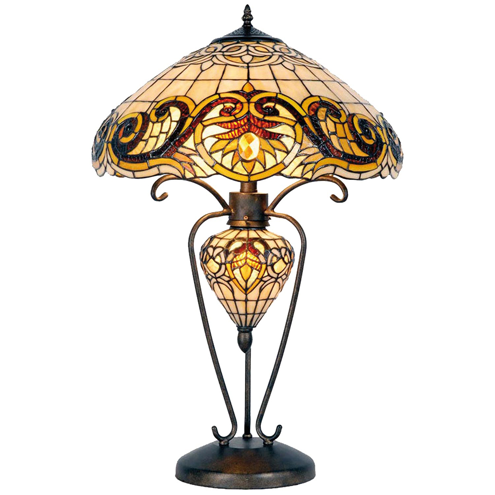 Tafellamp Tiffany Ø 46x76 cm E27/max 2x60W E14/max 1x7W