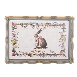 [EWC87] Plateau décoratif Beige Marron 31x22x2 cm