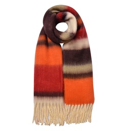 [JZSC0832CH] Foulard femme Marron Orange 37x210 cm